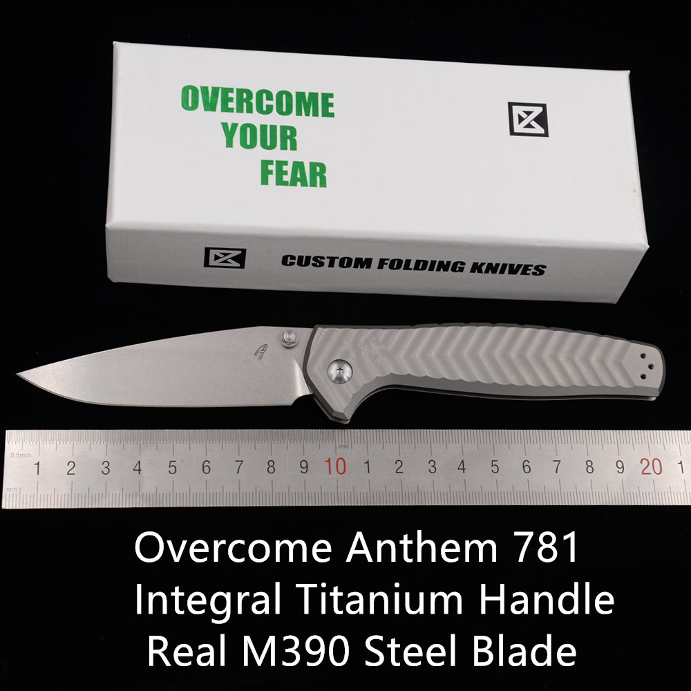 Pocket Knife Ceramic - Anthem 781 Integral Titanium Handle Real