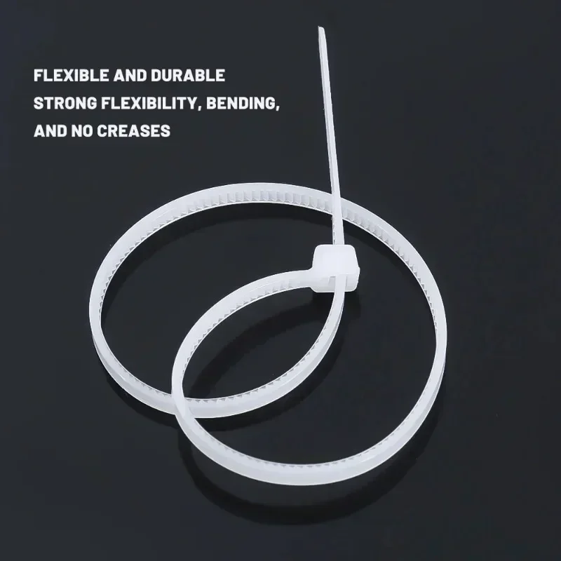 200/100Pcs Nylon Cable Ties Ad - огляд і ціна Gear Tie Reusable