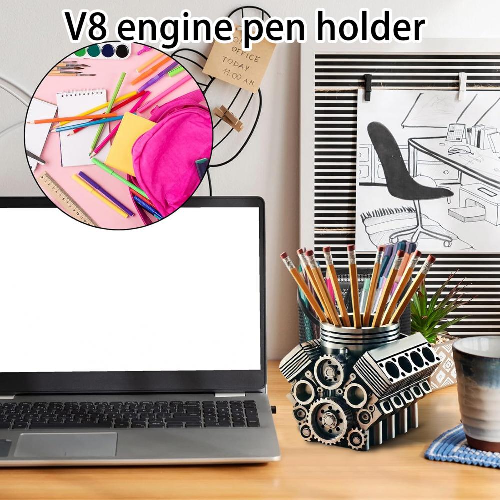Pen Holder Resin V8 Car Engine - огляд і ціна Edc Carry Pen
