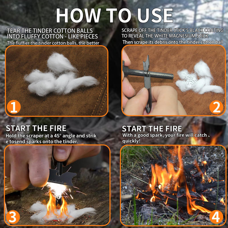 20Pcs Outdoor Mini Portable Fi - огляд і ціна Ferro Rod Striker